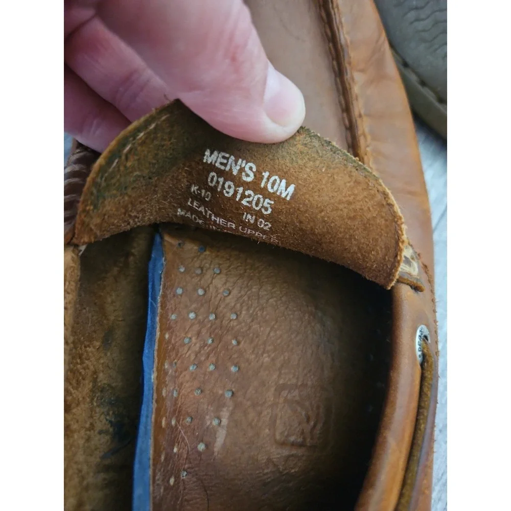 Sperry Top-Sider Mens 10M Leano Penny Loafer Driver Boat Shoes Tan Leather
